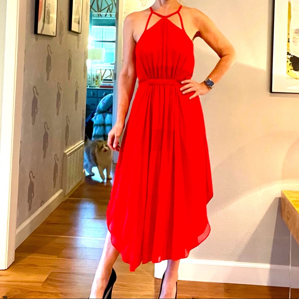 Ramy Brook vibrant red dress